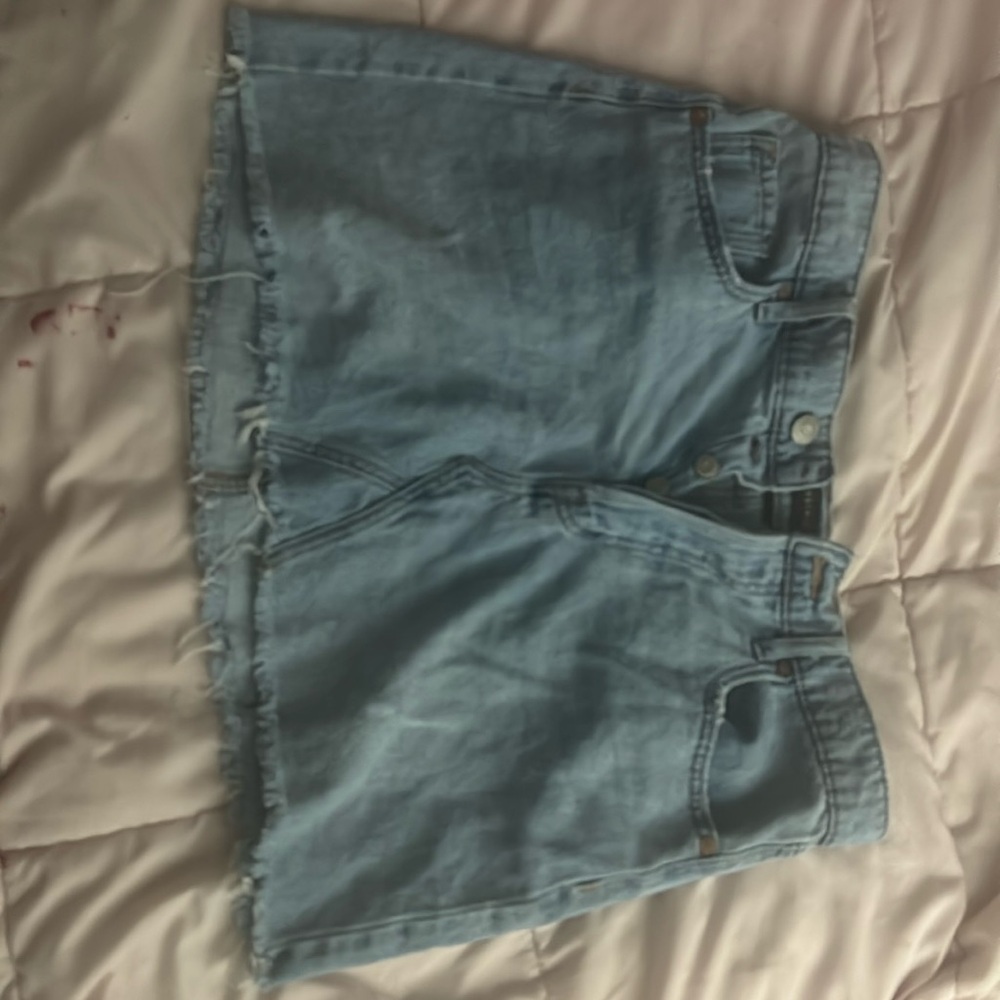 Aeropostale light wash blue high rise jean skirt. Size 10/M